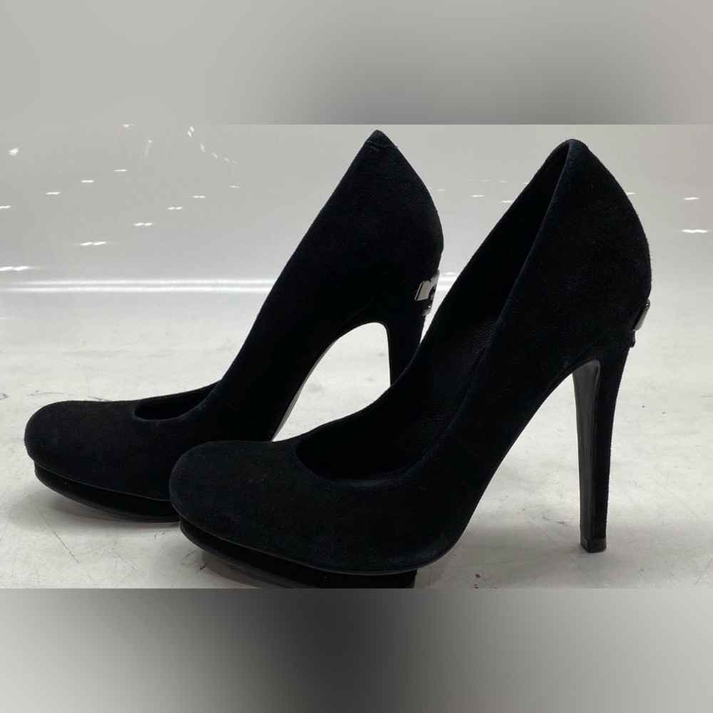 Tory Burch Black Heels with Silver Accent - Picture 4 of 7